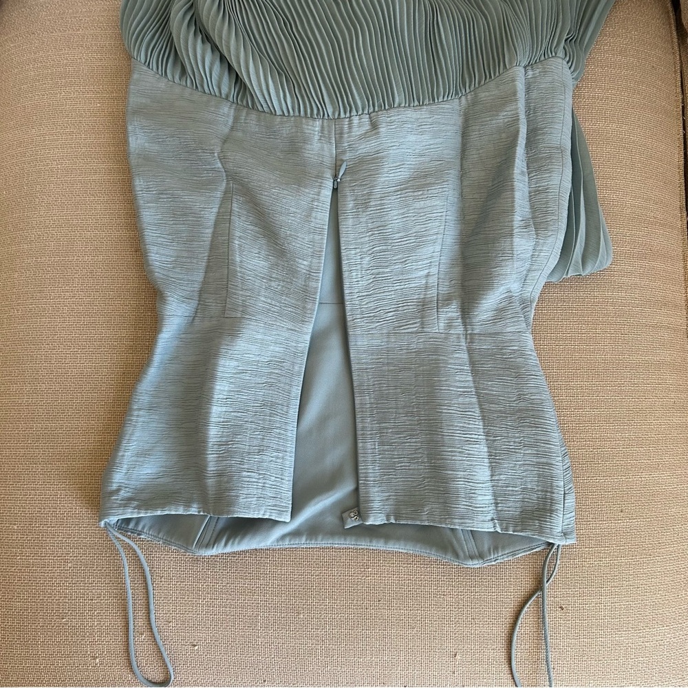 BEST Alexis Sunniva Maxi Dress Gown Blue Pleated Party Cocktail Wedding - Picture 8 of 12